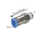 Check valves* with male thread and push-in fitting