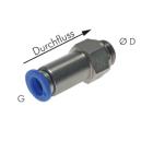 Check valves* with cylindrical male thread and push-in fitting