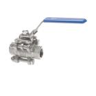 Stainless steel ball valves, 3-piece, with full throughway, up to PN 63